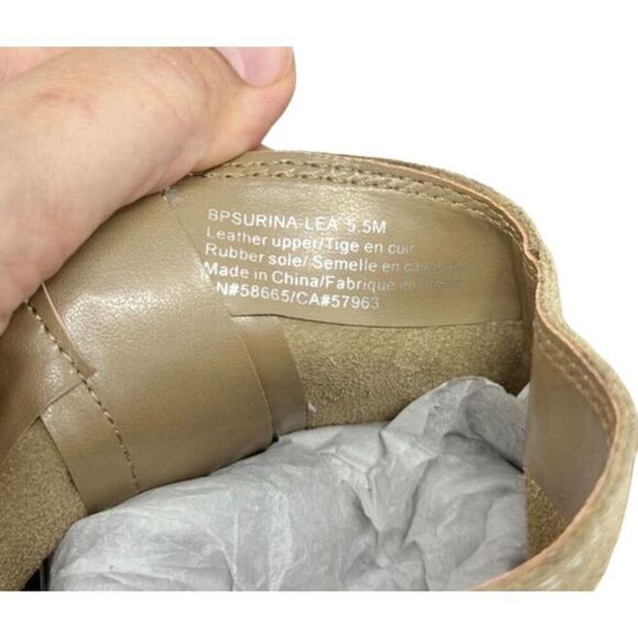 BP.‎ Western Boots Size 5.5 in Tan Smoke Leather Block Heel Pointed Toe - Picture 9 of 10